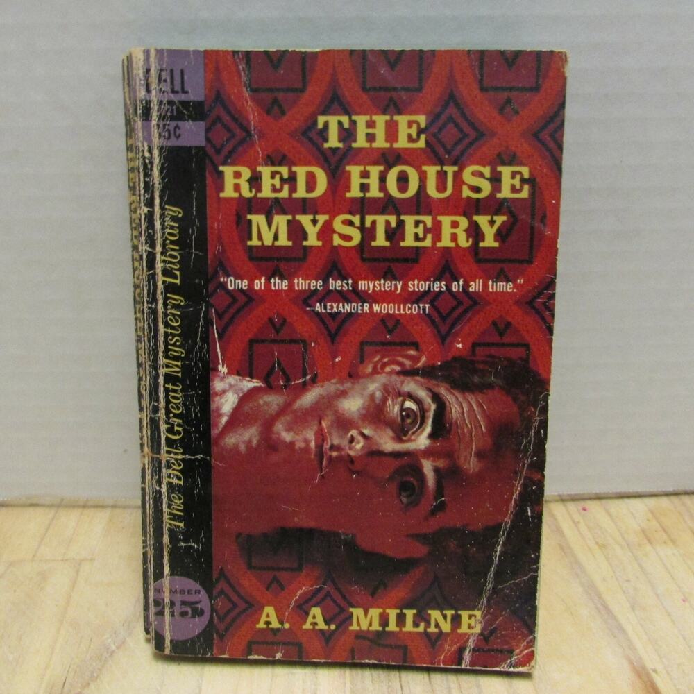 The Red House Mystery by A.A. Milne Paperback 1959 1st Dell Printing #25